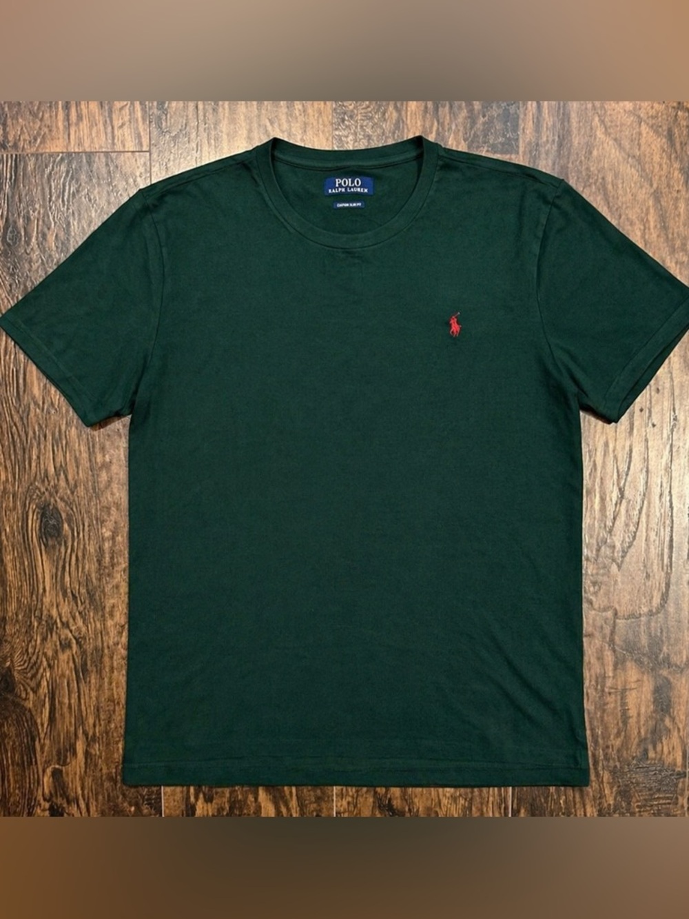 Polo Ralph Lauren T Shirt Men’s Small Green Crew Neck Short Sleeve Cotton Tee